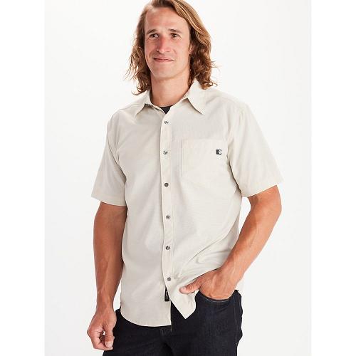 Marmot Clothes Green White NZ - Aerobora Shirts Mens NZ9175043